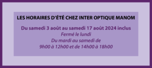 Lire la suite à propos de l’article LES HORAIRES D’ETE 2024